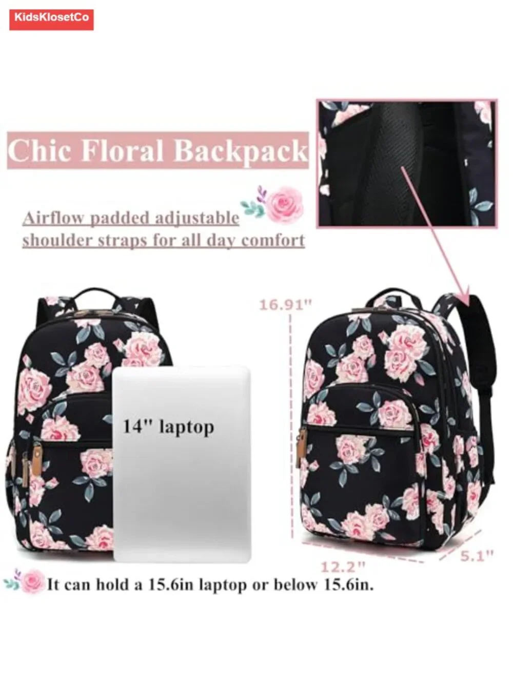 Water-resistant Polyester Laptop Backpack School Travel Bag Bookbags Satchel
